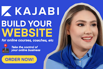 build a kajabi website, landing pages and online courses