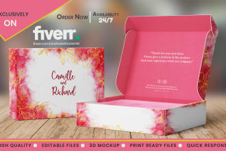 product packaging design mailer box and subscription box with mockup