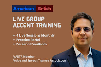 help you improve your english accent in a weekly group class