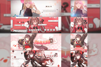 design anime header, banner for youtube, twitter, twitch