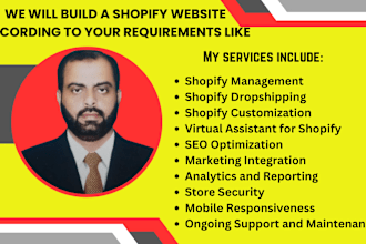 be your shopify virtual assistant or shopify store manager