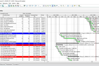 primavera p6 senior construction scheduler cpm project schedule gantt chart
