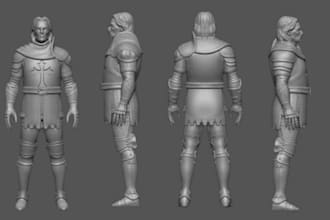 do stylized 3d character modeling, sculpt 3d human character, character model