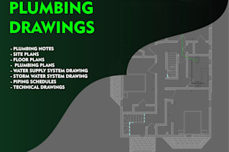 mep drawings in autocad for city permit