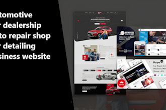 design auto repair, detailing, car washing dealer website in wix or wordpress