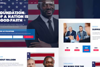 build candidate election political campaign website election or politics website