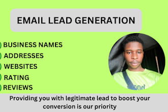 do b2b lead, google map scraping, email scraping