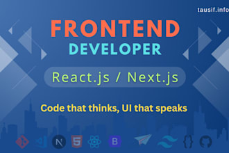developer frontend in reactjs and nextjs
