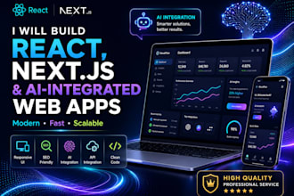 developer website in reactjs and nextjs with ai integration