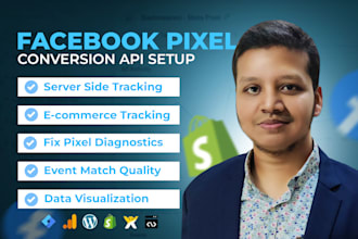 setup and fix meta facebook pixel, conversion API, capi, ga4 tracking via GTM
