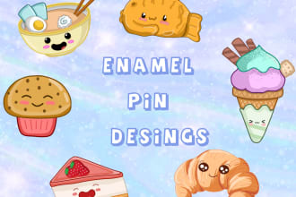 design custom cute kawaii enamel pin design for you