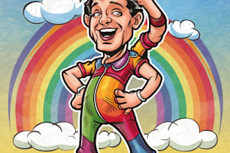 do custom cartoon illustration or character