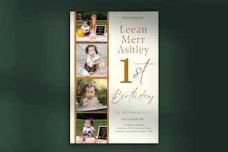 design custom birthday party invitation card for kids