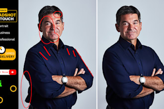 profesonal headshot photo retouching and portrait photo editing