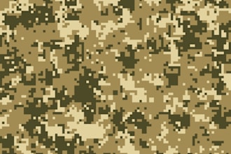design the camouflage, repeated patterns in 1 hour