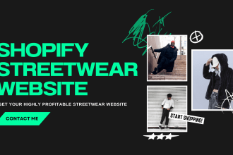 design shopify streetwear website or shopify store