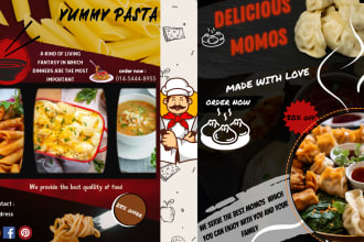 design the best food flyers, posters and inforgraphic design
