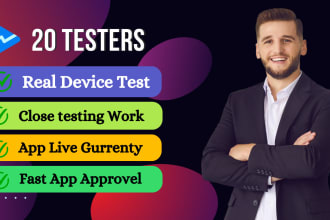 provide 20 device active testers for google play console