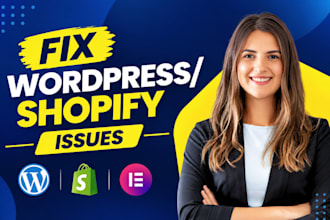 fix wordpress, shopify, divi, elementor pro issues or bugs, expert website help