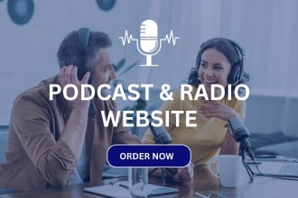 design a responsive podcast website, radio station website