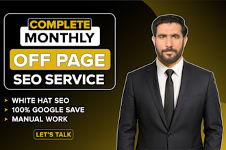 monthly off page SEO service with high authority da dr dofollow mix backlinks
