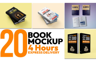 design professional 3d book cover mockup, ebook mockup