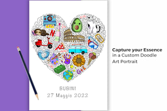 create your inner portrait in doodle art