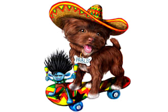 draw a custom realistic pet portrait from your photo printable gift art