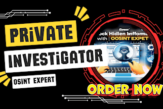 do your osint private investigator, detective, background check on any target