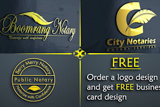 do notary logo design for your notary service