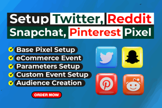 setup pinterest pixel conversion api fix snapchat tiktok twitter reddit pixel