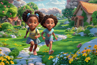 draw african american children book illustration