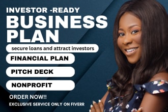 write investor ready business plans for startups, grants, business plan writer