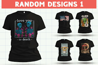 design unique tshirt graphics for pod and merch