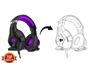draw line art, outline, vector tracing and coloring book from any image