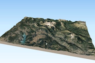 create a 3d terrain file for any location on earth