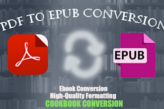 convert cooking PDF to epub without losing format