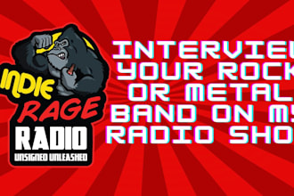 interview your rock band plus promote your music on 24 radio stations