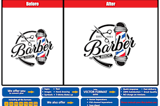 do raster to vector, tracing, redraw, logo vectorize and line art
