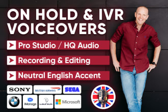 record a professional voicemail, IVR voice over or on hold message