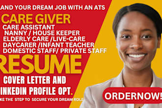 childcare domestic staff nanny elderly care  resume cover letter and linkedin