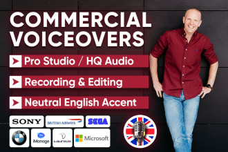 record a commercial for radio, television or youtube in british english