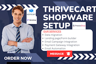 do thrivecart zendrop campaigner prestashop  selldone shopware samcart setup