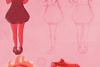 full colored digital illustrations