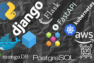 design your backend server in python, django, flask, fastapi with micro service