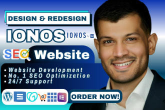 design wordpress website on hostinger, bluehost, godaddy, site ground, ionos wix