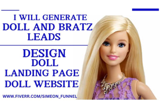 generate doll leads design doll landing page bratz leads 3d toy website