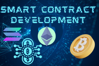 create solana smart contract, erc20 , binance, polygon, avalanche, solana, tron