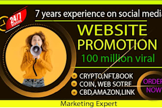 promote your website, book, blog, crypto and amazon product to targeted area