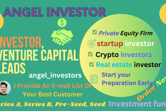 angel investors, venture capital, seed and crypto leads, investor email list
